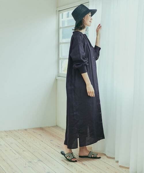 URBAN RESEARCH DOORS / アーバンリサーチ ドアーズ ワンピース | リネンギャザーワンピース | 詳細14