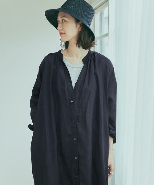 URBAN RESEARCH DOORS / アーバンリサーチ ドアーズ ワンピース | リネンギャザーワンピース | 詳細23