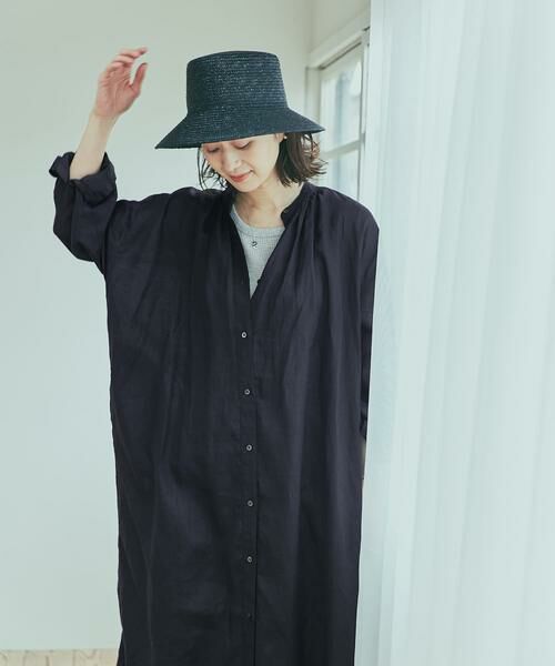 URBAN RESEARCH DOORS / アーバンリサーチ ドアーズ ワンピース | リネンギャザーワンピース | 詳細24