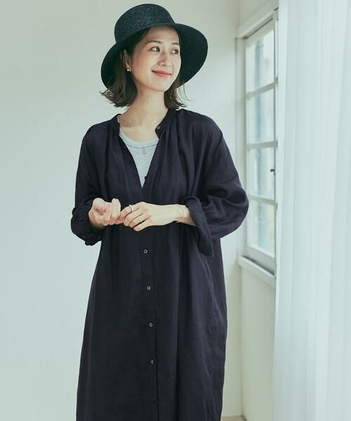 URBAN RESEARCH DOORS / アーバンリサーチ ドアーズ ワンピース | リネンギャザーワンピース | 詳細25