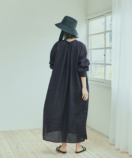 URBAN RESEARCH DOORS / アーバンリサーチ ドアーズ ワンピース | リネンギャザーワンピース | 詳細16