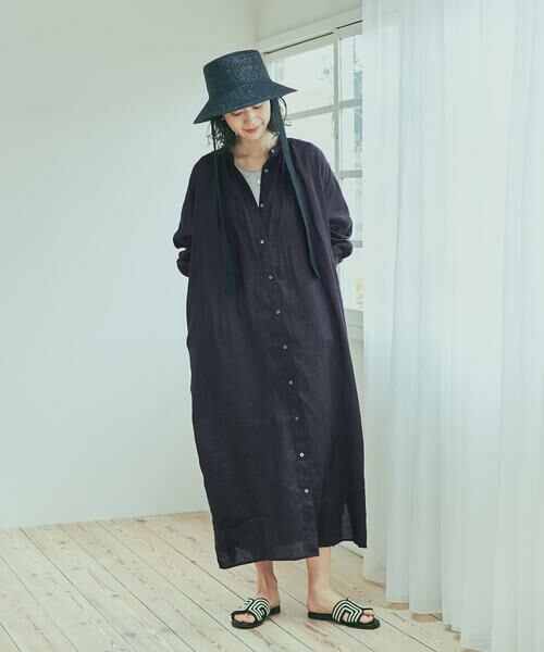 URBAN RESEARCH DOORS / アーバンリサーチ ドアーズ ワンピース | リネンギャザーワンピース | 詳細19