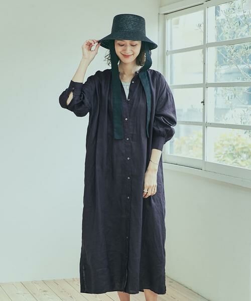 URBAN RESEARCH DOORS / アーバンリサーチ ドアーズ ワンピース | リネンギャザーワンピース | 詳細20