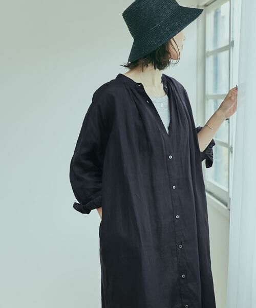 URBAN RESEARCH DOORS / アーバンリサーチ ドアーズ ワンピース | リネンギャザーワンピース | 詳細21