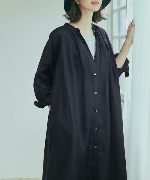 URBAN RESEARCH DOORS / アーバンリサーチ ドアーズ ワンピース | リネンギャザーワンピース | 詳細22