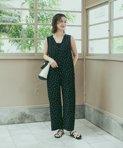 URBAN RESEARCH DOORS / アーバンリサーチ ドアーズ サロペット・オールインワン | リネンレーヨンドットオールインワン | 詳細10