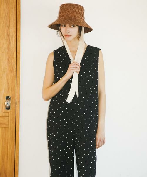 URBAN RESEARCH DOORS / アーバンリサーチ ドアーズ サロペット・オールインワン | リネンレーヨンドットオールインワン | 詳細12