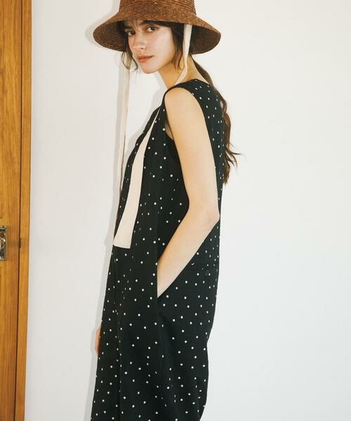 URBAN RESEARCH DOORS / アーバンリサーチ ドアーズ サロペット・オールインワン | リネンレーヨンドットオールインワン | 詳細13