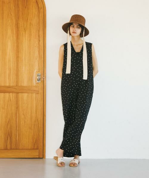 URBAN RESEARCH DOORS / アーバンリサーチ ドアーズ サロペット・オールインワン | リネンレーヨンドットオールインワン | 詳細14