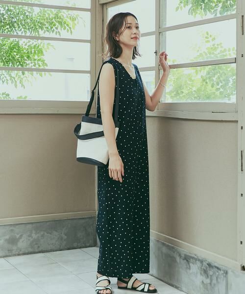 URBAN RESEARCH DOORS / アーバンリサーチ ドアーズ サロペット・オールインワン | リネンレーヨンドットオールインワン | 詳細5