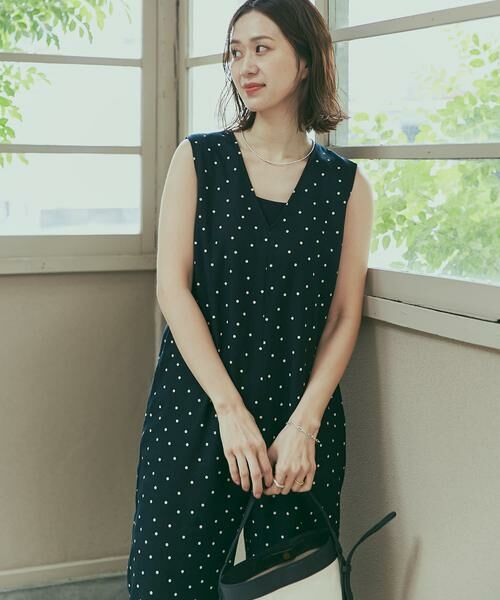 URBAN RESEARCH DOORS / アーバンリサーチ ドアーズ サロペット・オールインワン | リネンレーヨンドットオールインワン | 詳細6