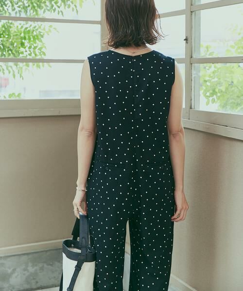 URBAN RESEARCH DOORS / アーバンリサーチ ドアーズ サロペット・オールインワン | リネンレーヨンドットオールインワン | 詳細7