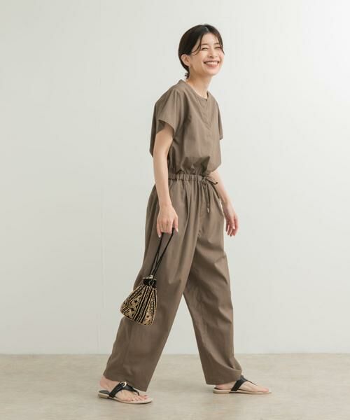 URBAN RESEARCH DOORS / アーバンリサーチ ドアーズ サロペット・オールインワン | リネンMIXコンビネゾン | 詳細12