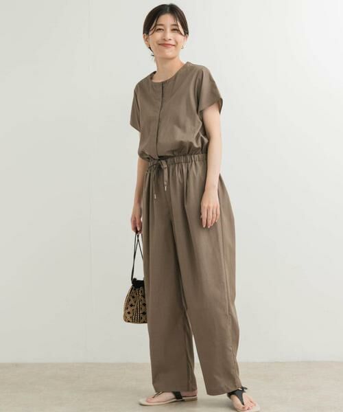 URBAN RESEARCH DOORS / アーバンリサーチ ドアーズ サロペット・オールインワン | リネンMIXコンビネゾン | 詳細4