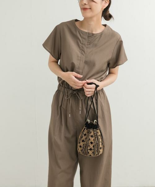 URBAN RESEARCH DOORS / アーバンリサーチ ドアーズ サロペット・オールインワン | リネンMIXコンビネゾン | 詳細9