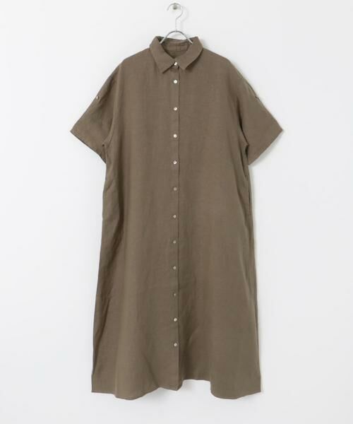 URBAN RESEARCH DOORS / アーバンリサーチ ドアーズ ワンピース | 『WEB/一部店舗限定カラー』リネン半袖シャツワンピース | 詳細25