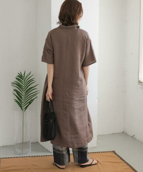 URBAN RESEARCH DOORS / アーバンリサーチ ドアーズ ワンピース | 『WEB/一部店舗限定カラー』リネン半袖シャツワンピース | 詳細20