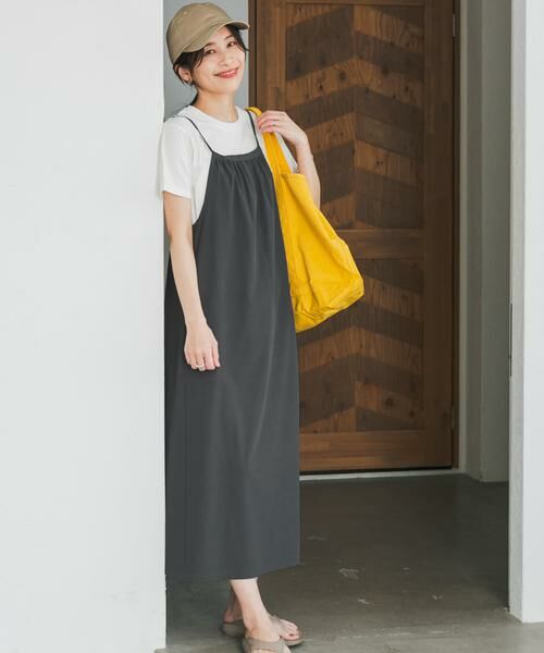URBAN RESEARCH DOORS / アーバンリサーチ ドアーズ ワンピース | 『仁村紗和さん着用』『UR TECH』サマシェアバックドロストキャミワンピース | 詳細25
