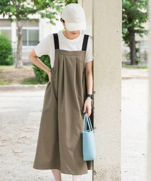 URBAN RESEARCH DOORS / アーバンリサーチ ドアーズ ワンピース | 『WEB/一部店舗限定カラー』『UR TECH POLIsh POLI』ワークジャンスカ | 詳細1