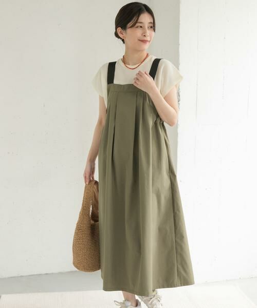 URBAN RESEARCH DOORS / アーバンリサーチ ドアーズ ワンピース | 『WEB/一部店舗限定カラー』『UR TECH POLIsh POLI』ワークジャンスカ | 詳細5