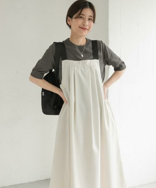URBAN RESEARCH DOORS / アーバンリサーチ ドアーズ ワンピース | 『WEB/一部店舗限定カラー』『UR TECH POLIsh POLI』ワークジャンスカ | 詳細22