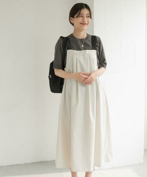 URBAN RESEARCH DOORS / アーバンリサーチ ドアーズ ワンピース | 『WEB/一部店舗限定カラー』『UR TECH POLIsh POLI』ワークジャンスカ | 詳細20