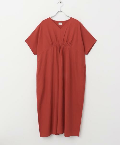 URBAN RESEARCH DOORS / アーバンリサーチ ドアーズ ワンピース | リネンレーヨンVネック切替ギャザーワンピース | 詳細14