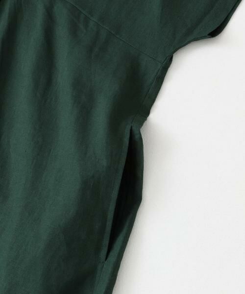 URBAN RESEARCH DOORS / アーバンリサーチ ドアーズ ワンピース | リネンレーヨンVネック切替ギャザーワンピース | 詳細30