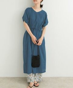 URBAN RESEARCH DOORS / アーバンリサーチ ドアーズ ワンピース | 『WEB/一部店舗限定サイズ』『UR TECH 高機能リネン』ウエストギャザーワンピース