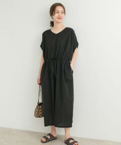 URBAN RESEARCH DOORS / アーバンリサーチ ドアーズ ワンピース | 『WEB/一部店舗限定サイズ』『UR TECH 高機能リネン』ウエストギャザーワンピース