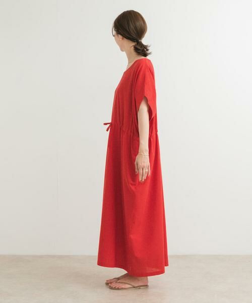 URBAN RESEARCH DOORS / アーバンリサーチ ドアーズ ワンピース | 『WEB/一部店舗限定サイズ』『UR TECH 高機能リネン』ウエストギャザーワンピース | 詳細11