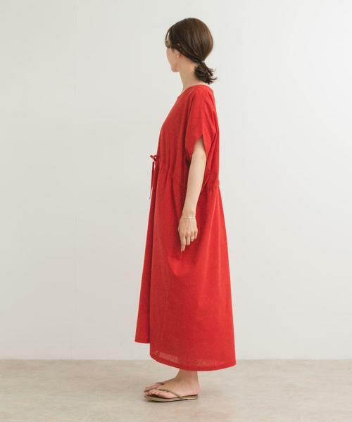 URBAN RESEARCH DOORS / アーバンリサーチ ドアーズ ワンピース | 『WEB/一部店舗限定サイズ』『UR TECH 高機能リネン』ウエストギャザーワンピース | 詳細14
