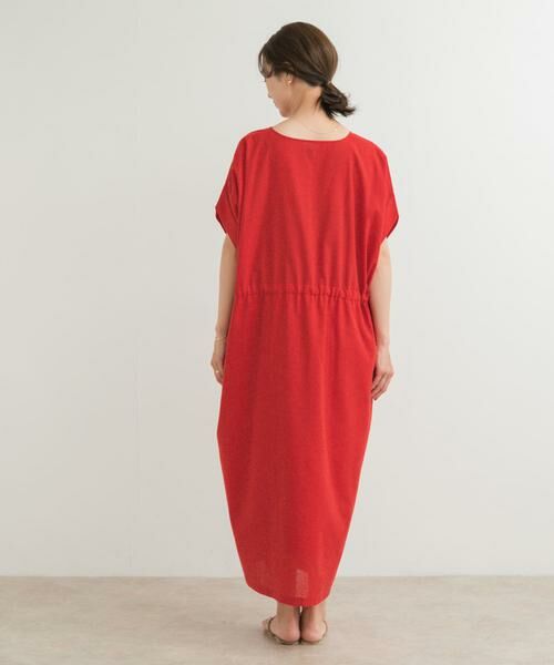 URBAN RESEARCH DOORS / アーバンリサーチ ドアーズ ワンピース | 『WEB/一部店舗限定サイズ』『UR TECH 高機能リネン』ウエストギャザーワンピース | 詳細15