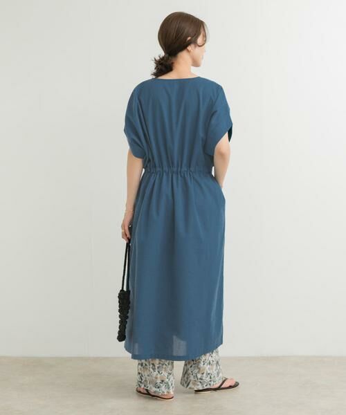 URBAN RESEARCH DOORS / アーバンリサーチ ドアーズ ワンピース | 『WEB/一部店舗限定サイズ』『UR TECH 高機能リネン』ウエストギャザーワンピース | 詳細23