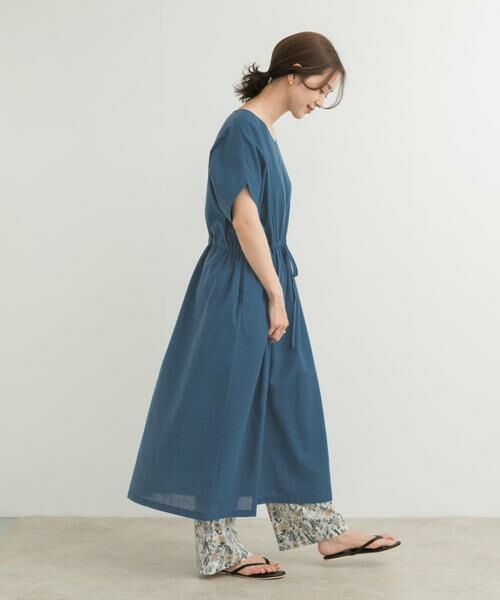 URBAN RESEARCH DOORS / アーバンリサーチ ドアーズ ワンピース | 『WEB/一部店舗限定サイズ』『UR TECH 高機能リネン』ウエストギャザーワンピース | 詳細24