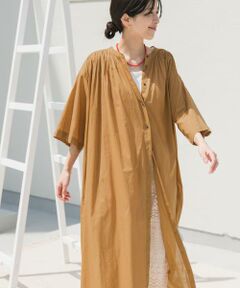 URBAN RESEARCH DOORS / アーバンリサーチ ドアーズ ワンピース | コットンボイルロールアップハーフスリーブワンピース