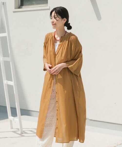 URBAN RESEARCH DOORS / アーバンリサーチ ドアーズ ワンピース | コットンボイルロールアップハーフスリーブワンピース | 詳細3