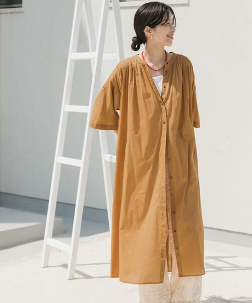 URBAN RESEARCH DOORS / アーバンリサーチ ドアーズ ワンピース | コットンボイルロールアップハーフスリーブワンピース | 詳細4