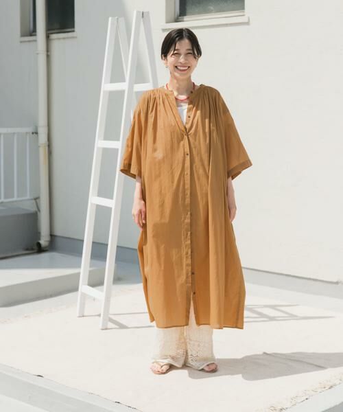 URBAN RESEARCH DOORS / アーバンリサーチ ドアーズ ワンピース | コットンボイルロールアップハーフスリーブワンピース | 詳細5