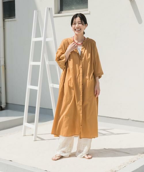 URBAN RESEARCH DOORS / アーバンリサーチ ドアーズ ワンピース | コットンボイルロールアップハーフスリーブワンピース | 詳細6