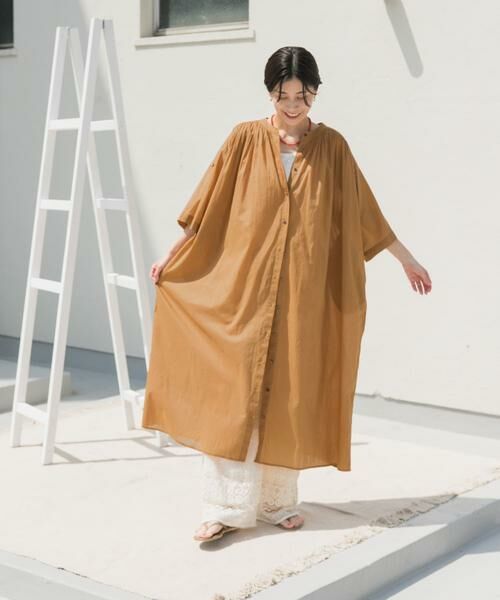 URBAN RESEARCH DOORS / アーバンリサーチ ドアーズ ワンピース | コットンボイルロールアップハーフスリーブワンピース | 詳細7