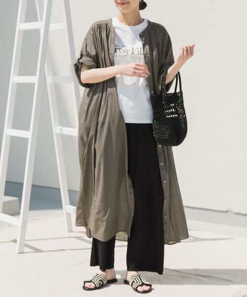 URBAN RESEARCH DOORS / アーバンリサーチ ドアーズ ワンピース | コットンボイルロールアップハーフスリーブワンピース | 詳細21