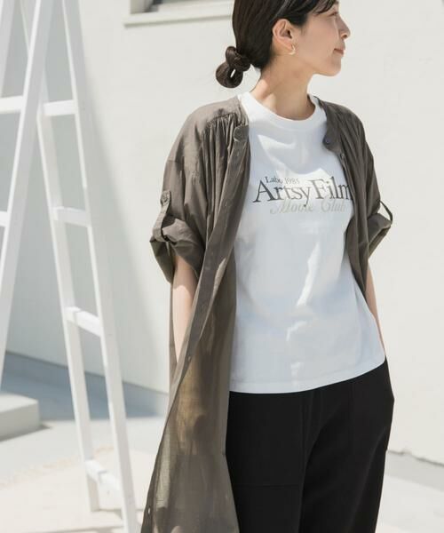 URBAN RESEARCH DOORS / アーバンリサーチ ドアーズ ワンピース | コットンボイルロールアップハーフスリーブワンピース | 詳細12