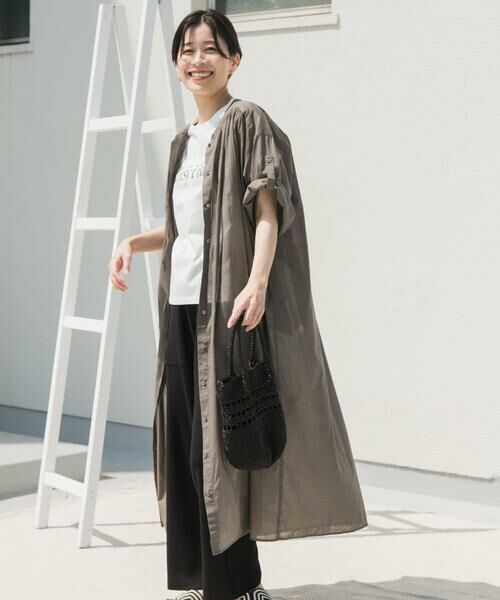 URBAN RESEARCH DOORS / アーバンリサーチ ドアーズ ワンピース | コットンボイルロールアップハーフスリーブワンピース | 詳細15