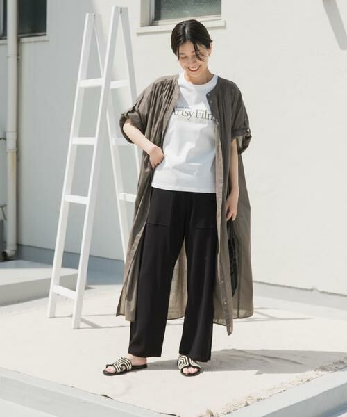 URBAN RESEARCH DOORS / アーバンリサーチ ドアーズ ワンピース | コットンボイルロールアップハーフスリーブワンピース | 詳細16