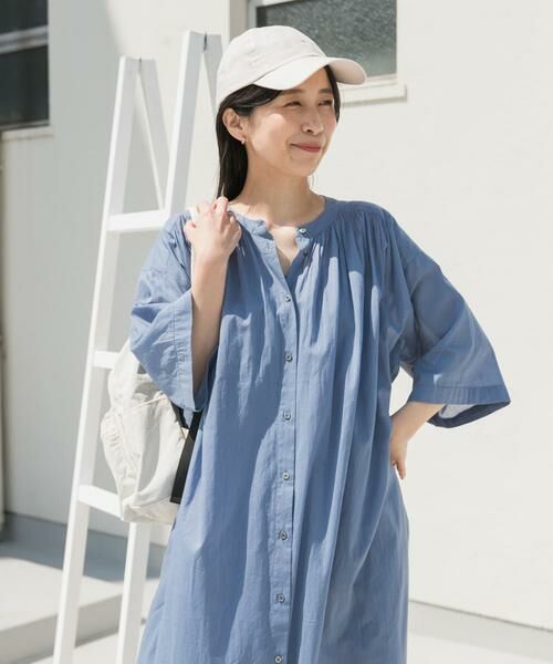 URBAN RESEARCH DOORS / アーバンリサーチ ドアーズ ワンピース | コットンボイルロールアップハーフスリーブワンピース | 詳細25