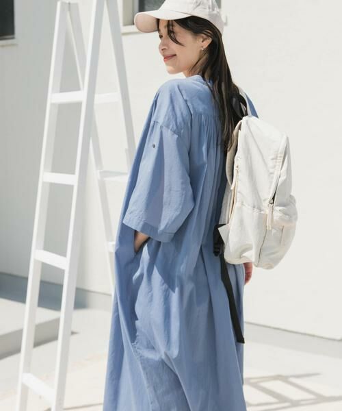 URBAN RESEARCH DOORS / アーバンリサーチ ドアーズ ワンピース | コットンボイルロールアップハーフスリーブワンピース | 詳細27