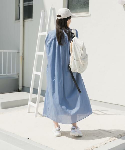 URBAN RESEARCH DOORS / アーバンリサーチ ドアーズ ワンピース | コットンボイルロールアップハーフスリーブワンピース | 詳細30