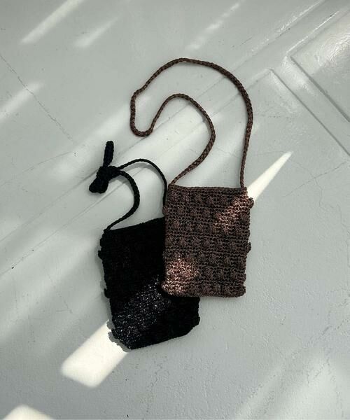 URBAN RESEARCH DOORS / アーバンリサーチ ドアーズ ショルダーバッグ | メタリックヤーンショルダーバッグ | 詳細3