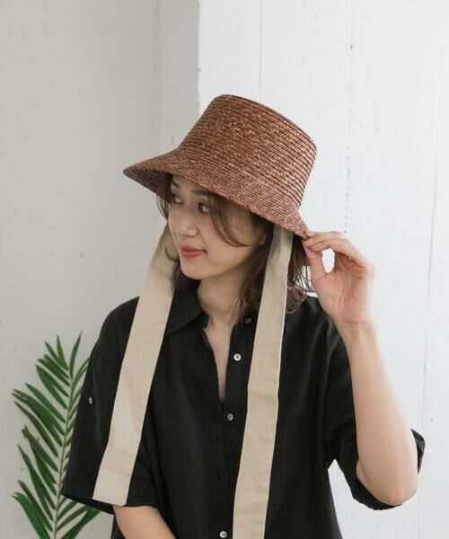 URBAN RESEARCH DOORS / アーバンリサーチ ドアーズ ハット | リボン麦わら帽子 | 詳細1